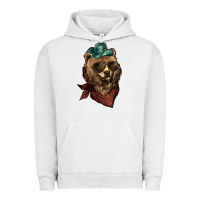 Pigment Lunar Rock bear cowboy Urban Hoodie - NancyCooperArtShop