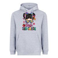 Heather Grey hello third grade kid Heavyweight Hoodie - texasbilliewilder