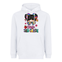 White hello third grade kid Heavyweight Hoodie - texasbilliewilder
