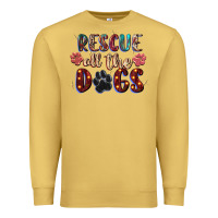 Antique Gold rescue all the dogs Premium Sweatshirt - Zillion Design Studio