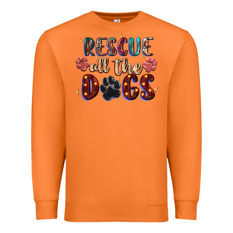 Rescue All The Dogs Premium Sweatshirt by Zillion Design Studio | Teevron