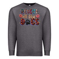 Charcoal Heather rescue all the dogs Premium Sweatshirt - Zillion Design Studio