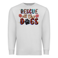 Dove Grey rescue all the dogs Premium Sweatshirt - Zillion Design Studio