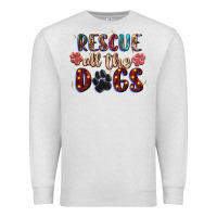 Oatmeal Heather rescue all the dogs Premium Sweatshirt - Zillion Design Studio