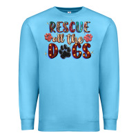 Ocean Blue rescue all the dogs Premium Sweatshirt - Zillion Design Studio