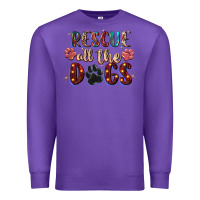 Purple rescue all the dogs Premium Sweatshirt - Zillion Design Studio