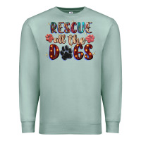 Seafoam rescue all the dogs Premium Sweatshirt - Zillion Design Studio
