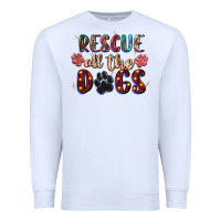 White rescue all the dogs Premium Sweatshirt - Zillion Design Studio