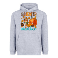 Heather Grey bonfires flannels s'mores campfires and pumpkins Heavyweight Hoodie - Zillion Design Studio