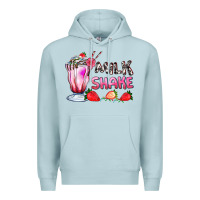 Blue Mist milkshake with strawberry Premium Hoodie - AdoDesignShop