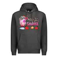Charcoal Heather milkshake with strawberry Premium Hoodie - AdoDesignShop