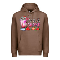 Chestnut milkshake with strawberry Premium Hoodie - AdoDesignShop
