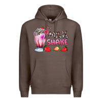 Coffee milkshake with strawberry Premium Hoodie - AdoDesignShop