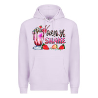 Lilac milkshake with strawberry Premium Hoodie - AdoDesignShop
