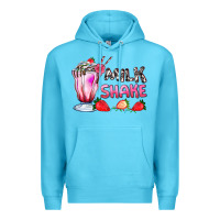 Ocean Blue milkshake with strawberry Premium Hoodie - AdoDesignShop