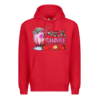 Red milkshake with strawberry Premium Hoodie - AdoDesignShop