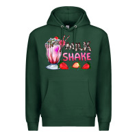 Sports Green milkshake with strawberry Premium Hoodie - AdoDesignShop