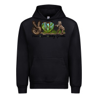 Black Peace Love Baby Gorilla Urban Hoodie - LillyAllenDesigns
