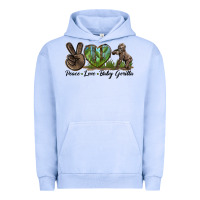 Pigment Grape Ice Peace Love Baby Gorilla Urban Hoodie - LillyAllenDesigns
