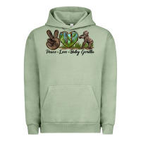 Pigment Oil Green Peace Love Baby Gorilla Urban Hoodie - LillyAllenDesigns