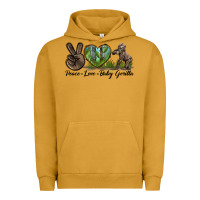 Pigment Peanut Butter Peace Love Baby Gorilla Urban Hoodie - LillyAllenDesigns