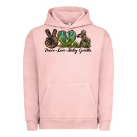 Peace Love Baby Gorilla Urban Hoodie | Teevron