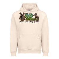 Sandshell Peace Love Baby Gorilla Urban Hoodie - LillyAllenDesigns