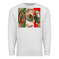 Oatmeal Heather Virgin Mary and San Judas Premium Sweatshirt - CTS Tumbler Store