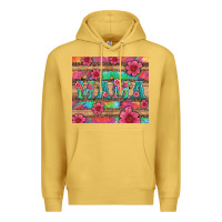 Antique Gold mama with tie dye and flowers Premium Hoodie - Artiststas