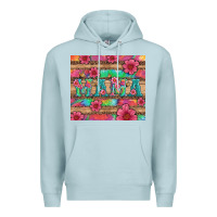 Blue Mist mama with tie dye and flowers Premium Hoodie - Artiststas