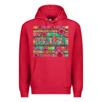 Cardinal mama with tie dye and flowers Premium Hoodie - Artiststas