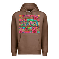 Chestnut mama with tie dye and flowers Premium Hoodie - Artiststas