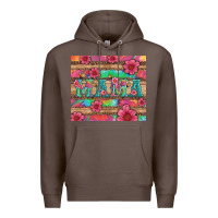 Coffee mama with tie dye and flowers Premium Hoodie - Artiststas