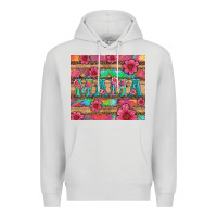 Dove Grey mama with tie dye and flowers Premium Hoodie - Artiststas