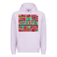 Lilac mama with tie dye and flowers Premium Hoodie - Artiststas