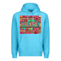 Ocean Blue mama with tie dye and flowers Premium Hoodie - Artiststas