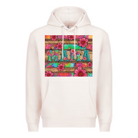 Pale Pink mama with tie dye and flowers Premium Hoodie - Artiststas