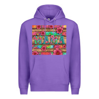 Purple mama with tie dye and flowers Premium Hoodie - Artiststas