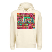 Sandshell mama with tie dye and flowers Premium Hoodie - Artiststas