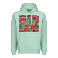 Seafoam mama with tie dye and flowers Premium Hoodie - Artiststas