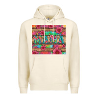 Tofu mama with tie dye and flowers Premium Hoodie - Artiststas