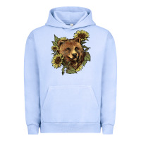 Pigment Grape Ice bear head sunflowers Urban Hoodie - NancyCooperArtShop