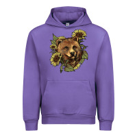 Tulip bear head sunflowers Urban Hoodie - NancyCooperArtShop