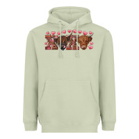 Matcha xoxo highland cows Heavyweight Hoodie - RanaPortraitStore
