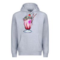 Heather Grey milkshake Premium Hoodie - AdoDesignShop