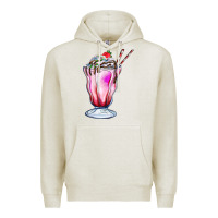 Oatmeal Heather milkshake Premium Hoodie - AdoDesignShop