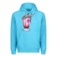 Ocean Blue milkshake Premium Hoodie - AdoDesignShop