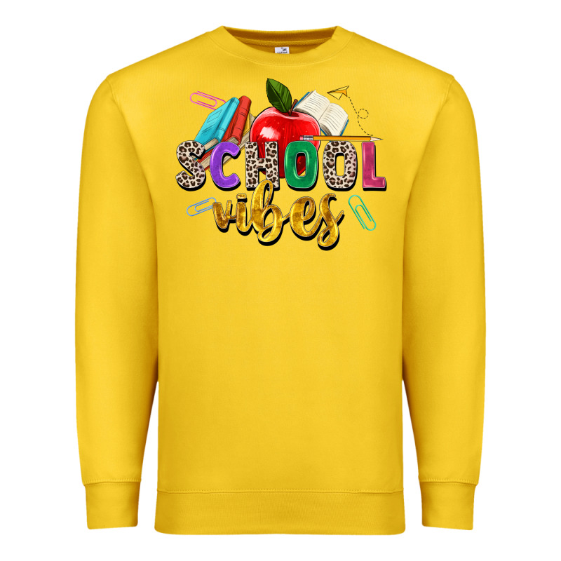 School Vibes Premium Sweatshirt by Zillion Design Studio | Teevron