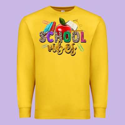 School Vibes Premium Sweatshirt Designed By Zillion Design Studio