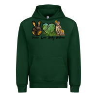 Forest Green Peace Love Baby Baboon Urban Hoodie - LillyAllenDesigns